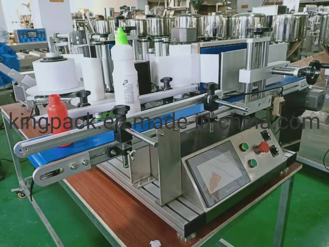 Factory Full Automatic Table Style Round Bottle Sticker Adhesive Labeling Machine