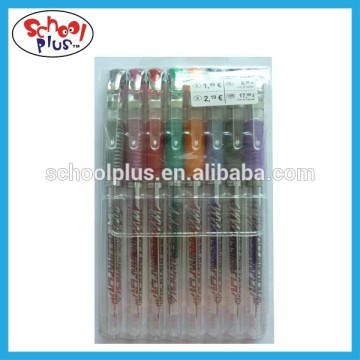 Glitter rainbow gel ink pen for students