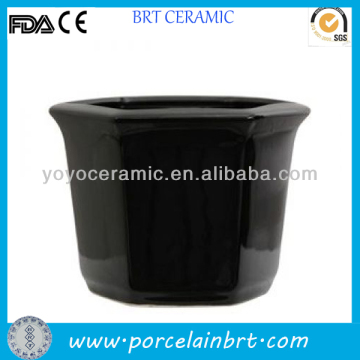 Square Medium Black Plant Pot Outdoor