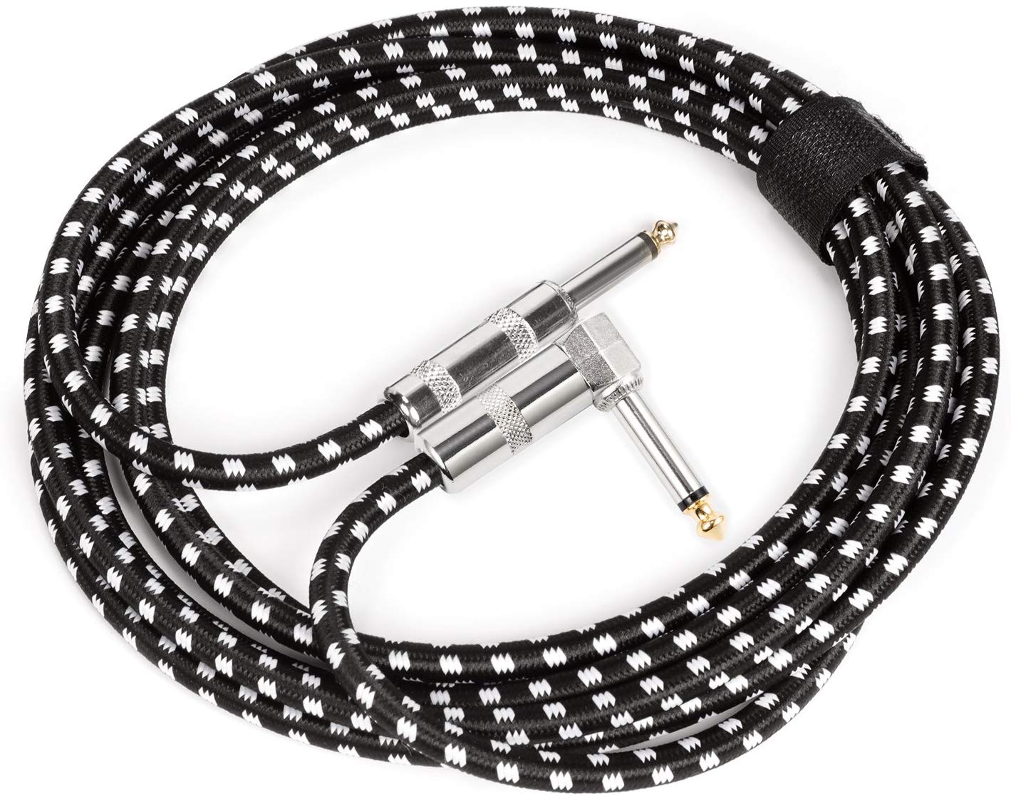 Berkualiti tinggi braided 1m 2m 3m 5m 6.35mm 1/4 trs audio jack muzik instrumen gitar bass aksesori kabel
