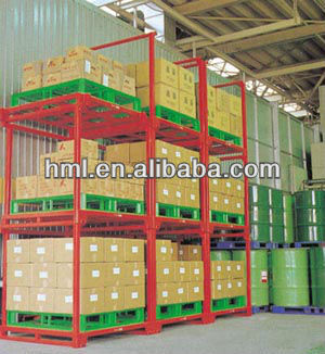 Warehouse storage stackable metal pallets