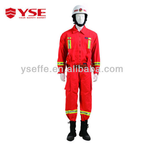 Anti fire coverall with reflective tape