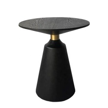 Modern Black Wooden Round Cafe Restaurant Dining Tables & Coffee Table