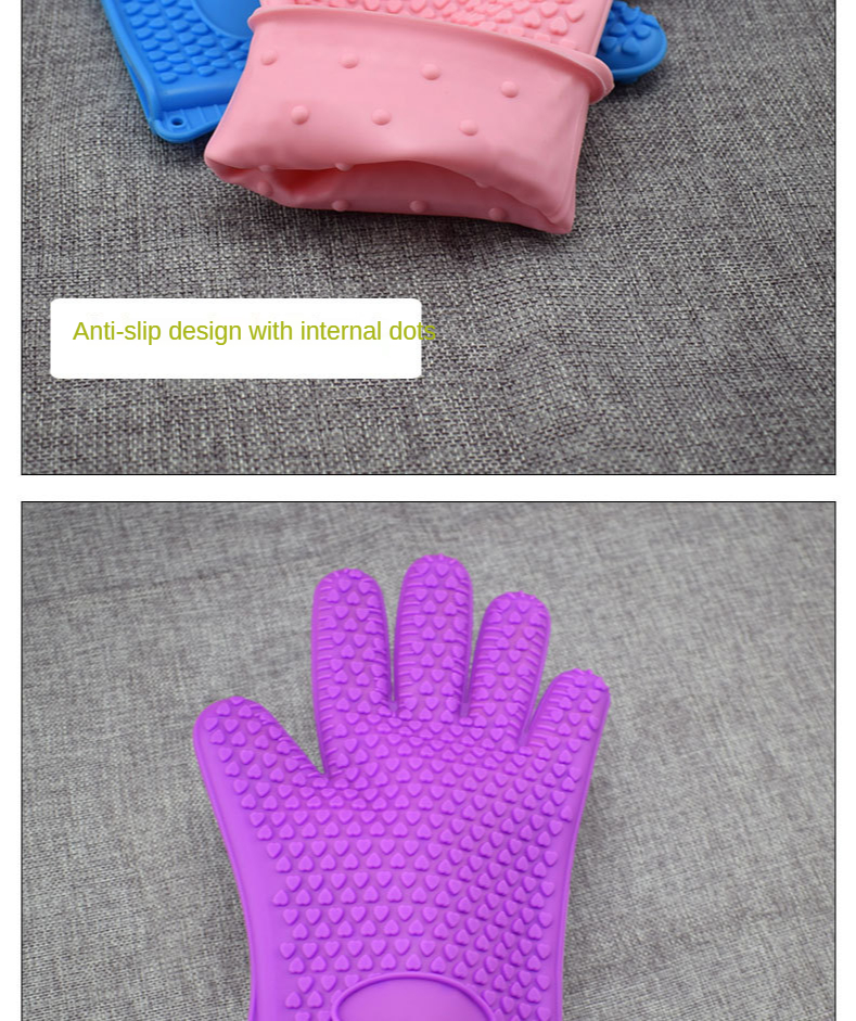 Amazon Hot Selling Silicone Heat Resistant anti-scalding Gloves