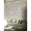 golden flower pvc wallpaper with Non-Woven back