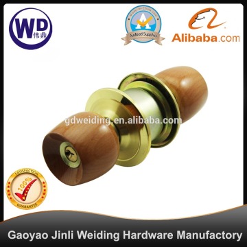Wooden Knob Cylindrical Knob Door Lock