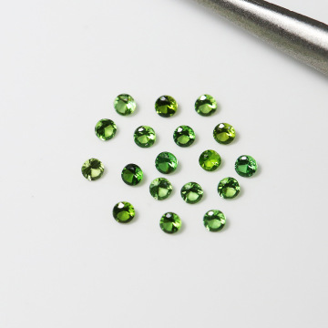 Natural Green Tourmaline Round Ring Face Green Gems