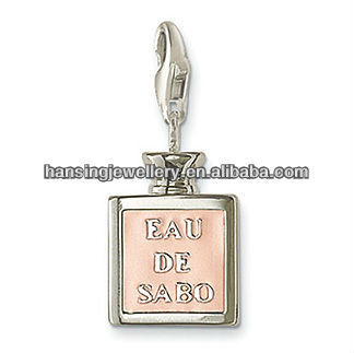 Fashion Enamel Pink Perfume bottle pendant