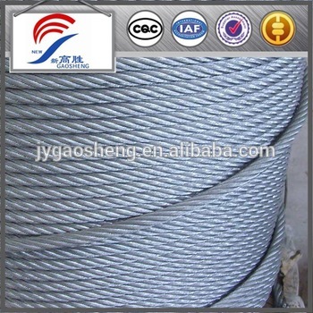 6x19 8mm zinc coated steel rope