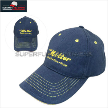 custom flat embroidery logo cap