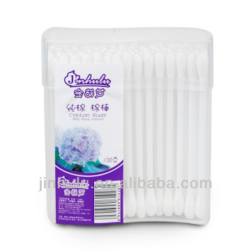 100pcs High Quality plastic stick cotton stick in S shape box