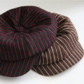 100% Polyester Felt Striped Ivy Cap