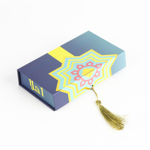 Paper Book Shape Printed Magnetic Box With Tassel