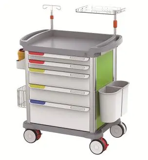 Manufacturer Cheap Hospital Mobile Working Emergency Trolley