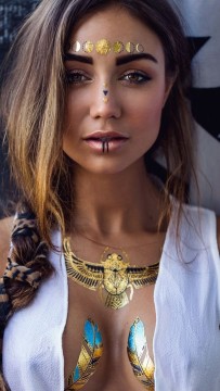 metallic tattoo body jewelry tattoo sticker