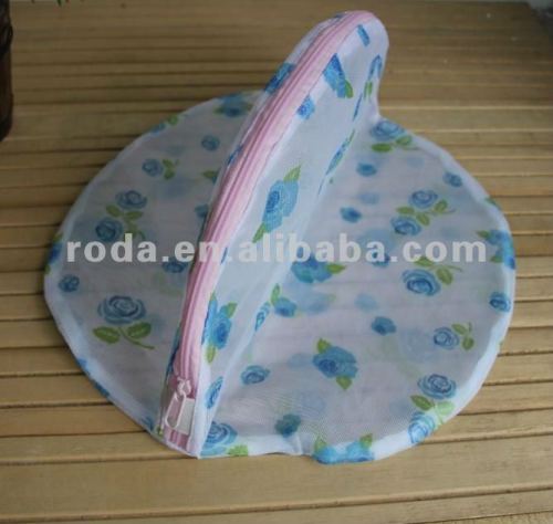 Polyester mesh lingerie Washing Bag ball printed,hanging washing bag