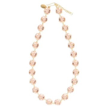 Petal Peach CZ Diamond Necklace Fashion Jewelry