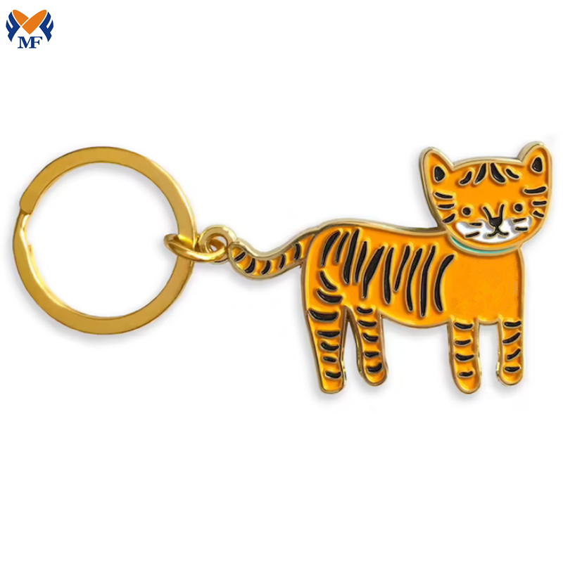 Metal Keychain Tiger