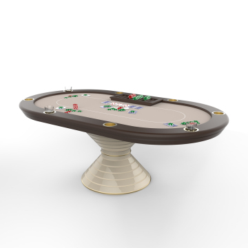 Italian Luxury Round 8 Player Poker Table - New Design Entertainment Furniture