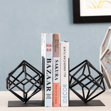 creative geometry book stand study ironwork bookshelf