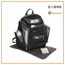 nylon daddy baby bag backpack with changing pad