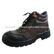 Brown Buffalo Leather Safety Boots for Constrction