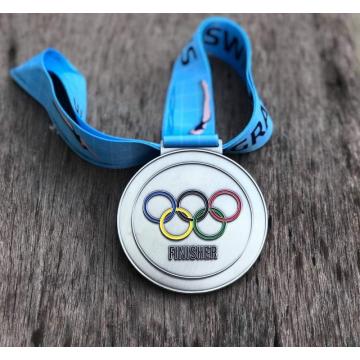 Medalla deportiva de natación de aleación de zinc personalizada 2020