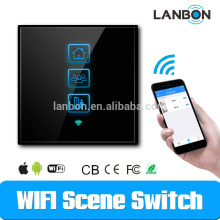 LANBON wireless touch smart scene switches for both remote control and mobile phone control