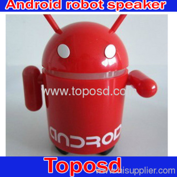 Google Portable Android Robot Tf Card Mini Speaker With Fm Radio 