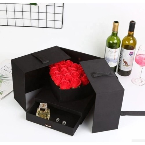 Caja de envasado de perfume de regalo de flores personalizado
