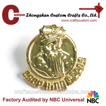 High quality gold lapel pin