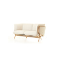 Stanley Loveseat Armrest Sofa In Walnut Linen