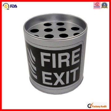 factory sale round metal ashtray tin can
