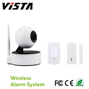 Wifi IP Pan Tilt Camera Home Alarm System Pir Door Sensor