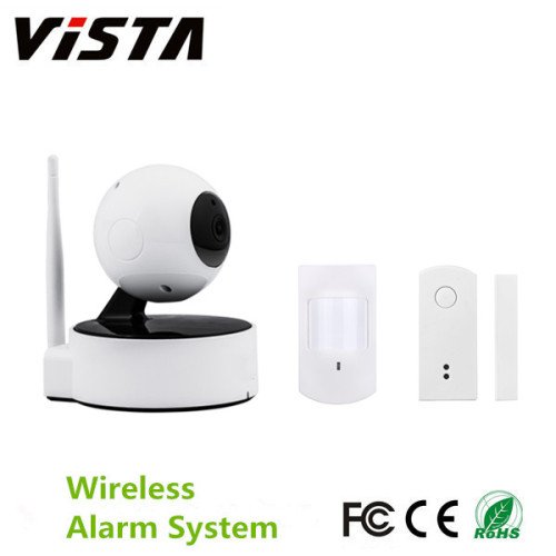 WiFi IP Pan Tilt kamera ev Alarm sistemi Pir kapı sensörü