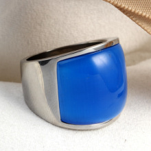 Mens Stainless Steel colorful Diamond Ring