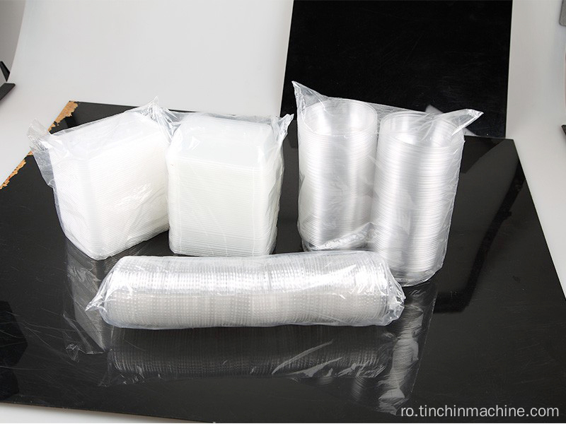 Mașină de containere din plastic cu ambalare completă