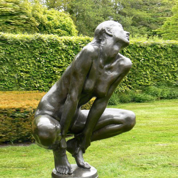 Factory customized bronze brass nude girl statue