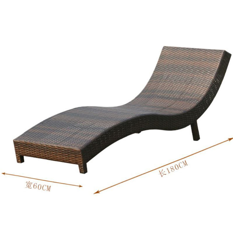 Rattan Furniture Outdoor Garden Aluminium Sun Lounger Pool