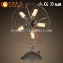 Vintage Iron Fan table lamp,Vintage lighting fan shade wrought iron table lamp