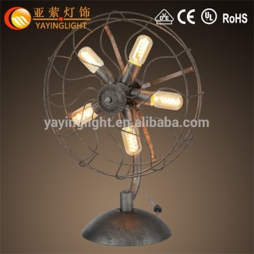 Vintage Iron Fan table lamp,Vintage lighting fan shade wrought iron table lamp