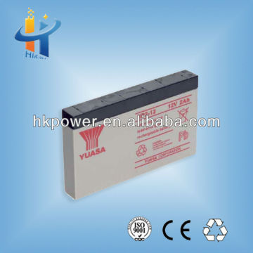 6v/12v 2ah rechargeable lead acid battery NP2-12 alcad battery