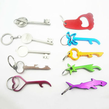 custom keychain metal keyrings bottle opener keychain colored