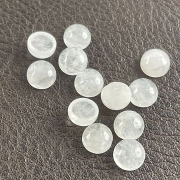 High Quality Natural White Crystal Round Cabochons
