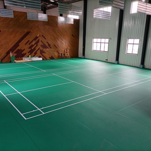 Groene synthetische badminton shuttle Court-vloermat