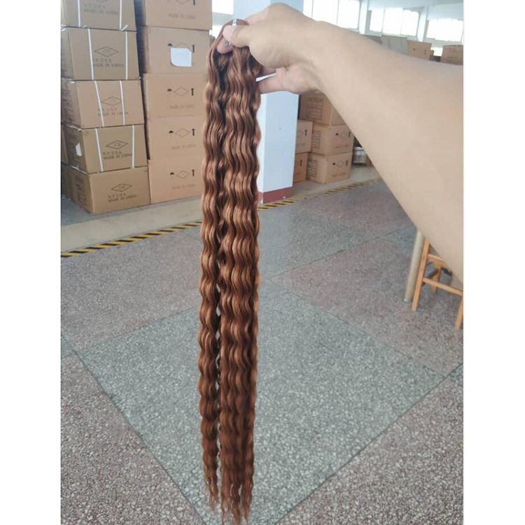 Long Curly Braiding Hair Synthetic 30inch Blonde Pink Brown Water Wave Crochet Wavy Braiding Hair