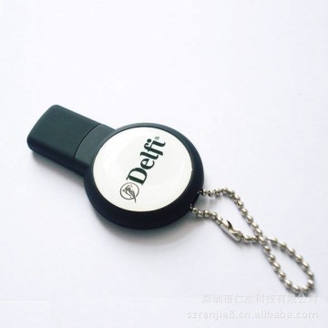 Plastic USB Flash Drive Custom Logo Flash Memory USB Drive with Keyring