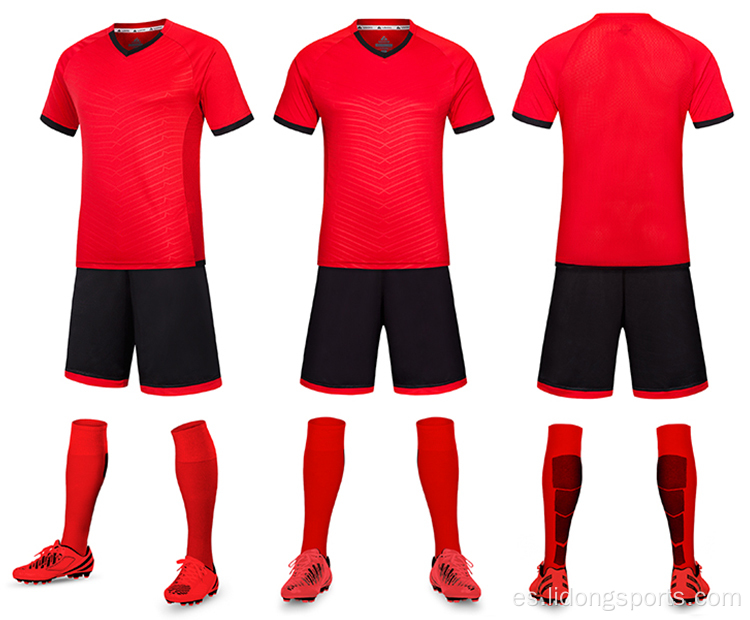 Jersey de fútbol al por mayor establece uniformes de fútbol