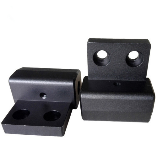Kundenspezifische CNC-Bearbeitung schwarz eloxierte Teile
