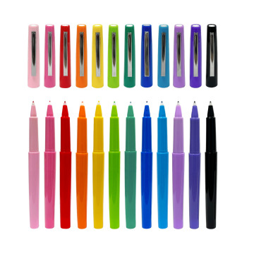 12 Colors Felt Tip Watercolor Pens - Wholesale School Supplies